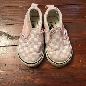 Pink Checkered Vans Toddler Size 4